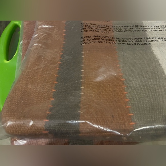 New Pottery Barn Miller Striped Handwoven Wool Pillow Cover, Warm Colors, 20” - Picture 15 of 16